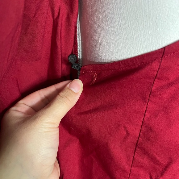 Elegant Red Wrap Top for Women - Picture 5 of 6